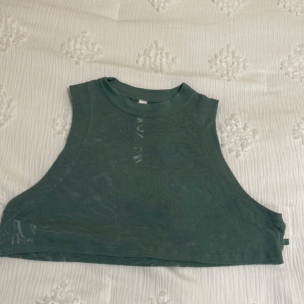 Cropped Green Lululemon Tank